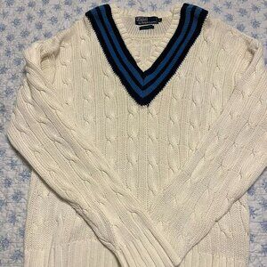Polo Ralph Lauren Men's Tennis 100% Cotton Cable Knit Sweater Size XL